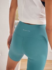 Teal Blue Active Sports Cycling Shorts - Image 5 of 7