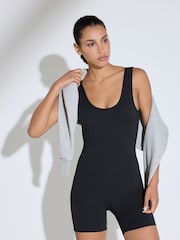 Black Active Supersoft Unitard Playsuit - Image 1 of 7
