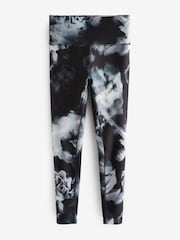 Black/White Active Yoga Leggings - Image 4 of 5
