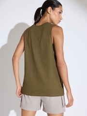 Khaki Green 100% Cotton Active Jersey Tank - Image 2 of 6