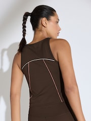 Chocolate Brown Supersoft Active Tank - Image 4 of 7