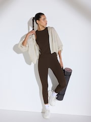 Chocolate Brown Supersoft Everyday Sports Leggings - Image 2 of 7
