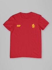 All + Every Red Spain Euro Football Kit Style T-Shirt - Image 3 of 4