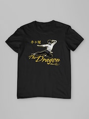 All + Every Black Bruce Lee The Dragon Flying Kick T-Shirt - Image 3 of 4