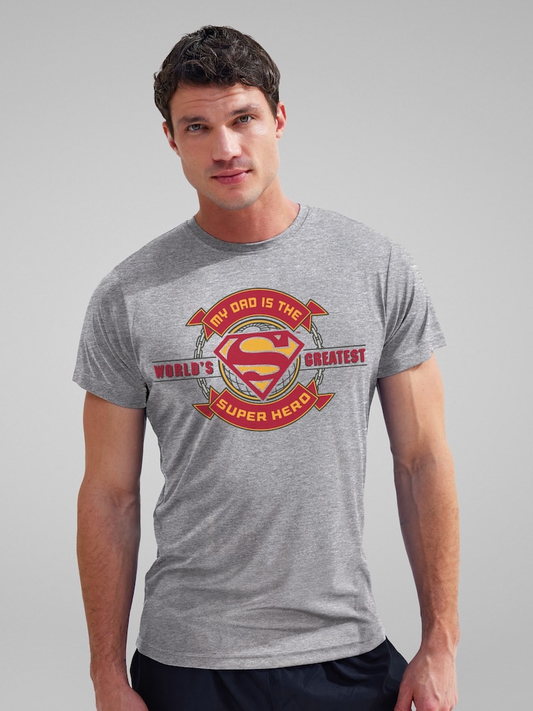 All + Every Grey Superman My Dad Is The Super Hero Fathers Day T-Shirt - Image 1 of 4