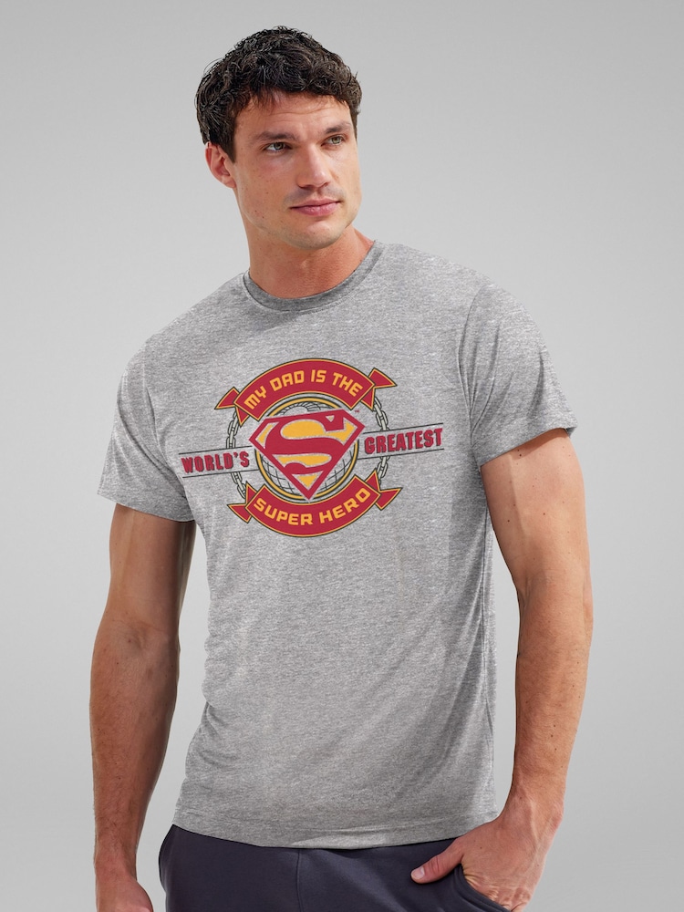 All + Every Grey Superman My Dad Is The Super Hero Fathers Day T-Shirt - Image 2 of 4