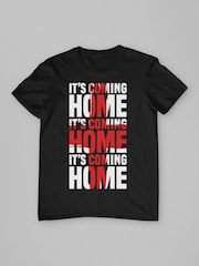 All + Every Black England It's Coming Home St George Cross Euro Football T-Shirt - Image 3 of 4