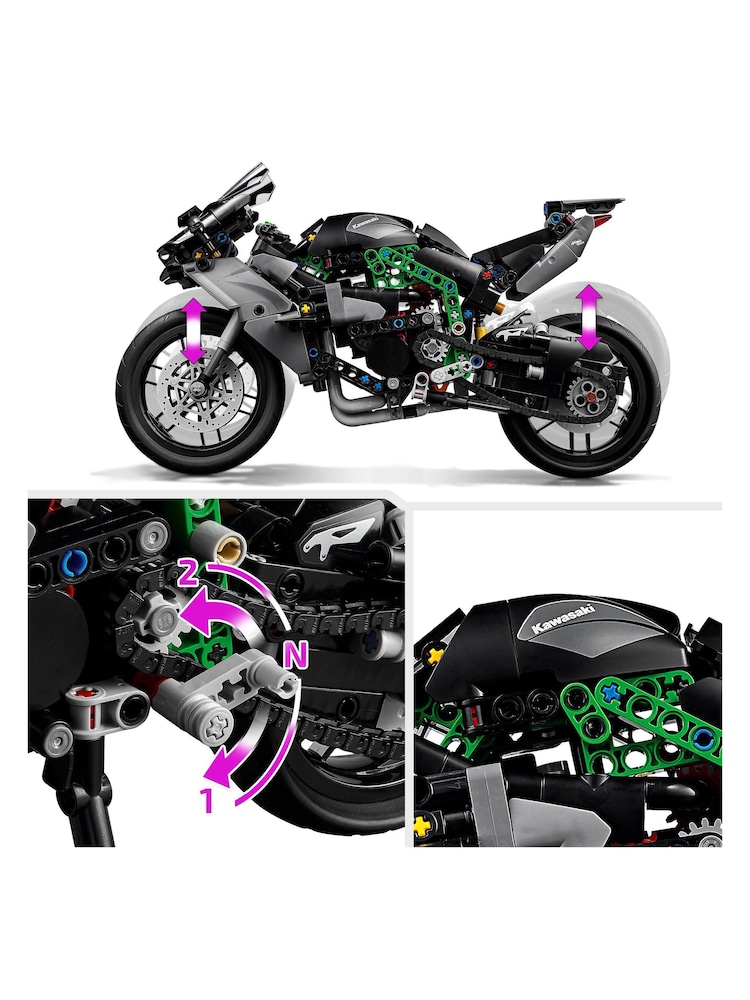 LEGO Technic Kawasaki Ninja H2R Motorcycle Set 42170 - Image 6 of 8