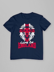 All + Every Blue Come On England Football Lion Cross T-Shirt - Image 3 of 4