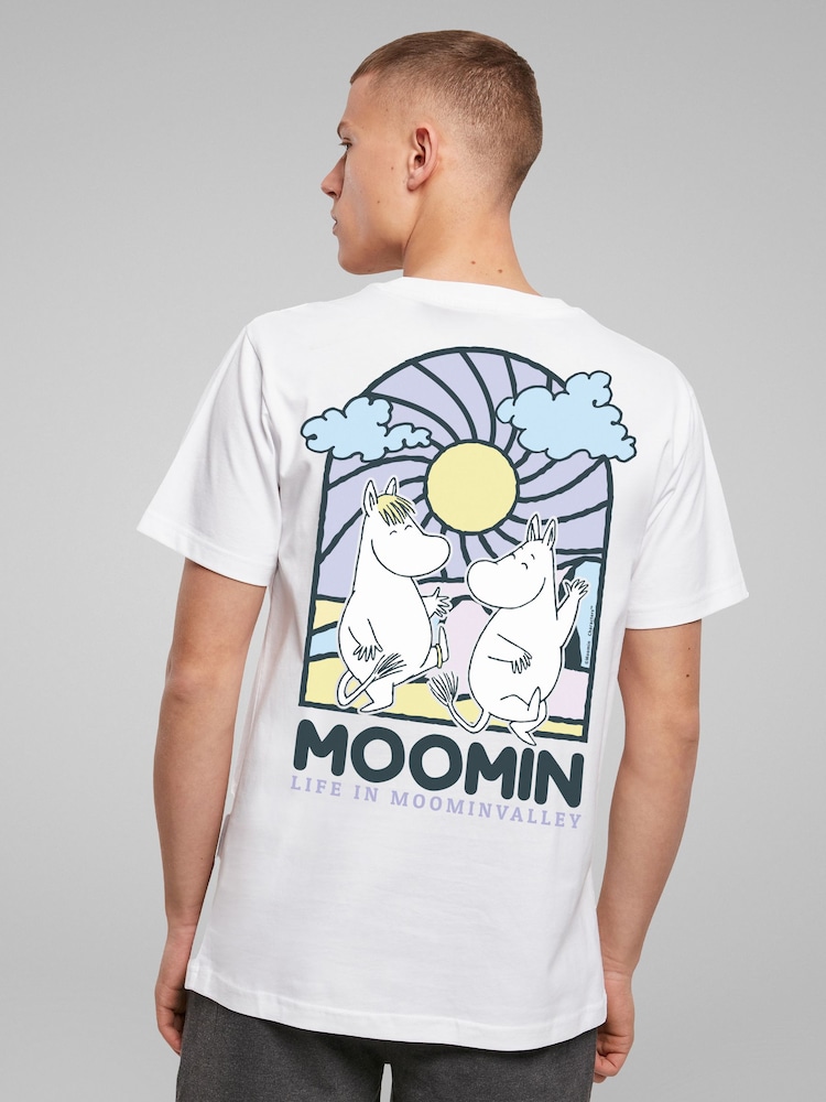 All + Every White Moomin Stained Glass Style Life In Moominvalley Light T-Shirt - Image 1 of 4