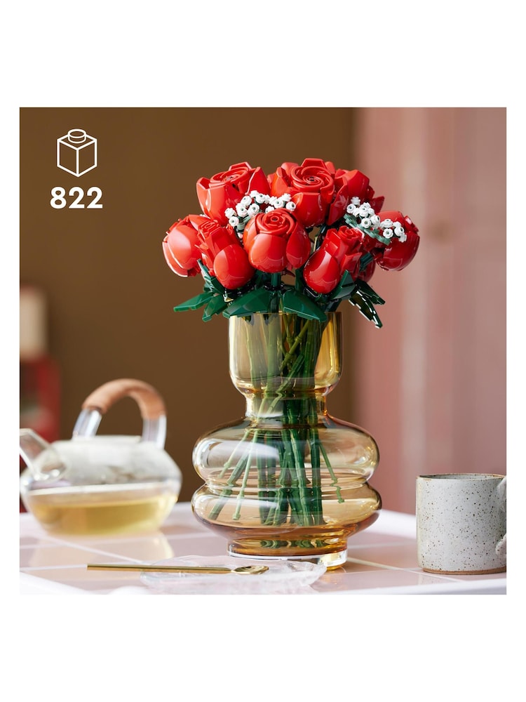 Lego Icons Bouquet of Roses Flowers Set for Adults 10328 - Image 4 of 8