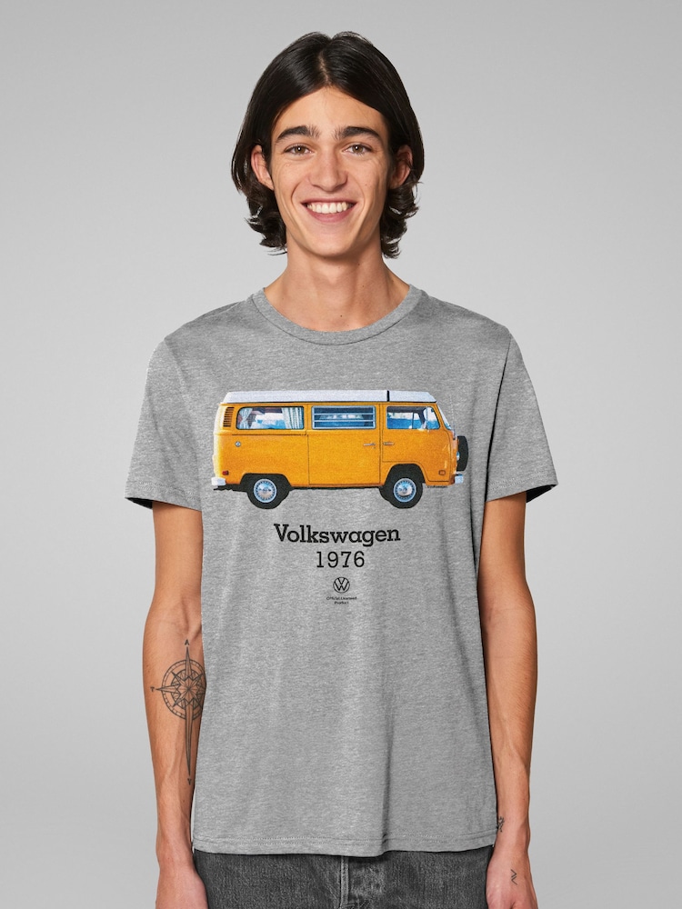 All + Every Grey Volkswagen Camper Bus T-Shirt - Image 1 of 4
