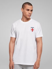 All + Every White England Badge Pocket Print Euro Football T-Shirt - Image 2 of 4