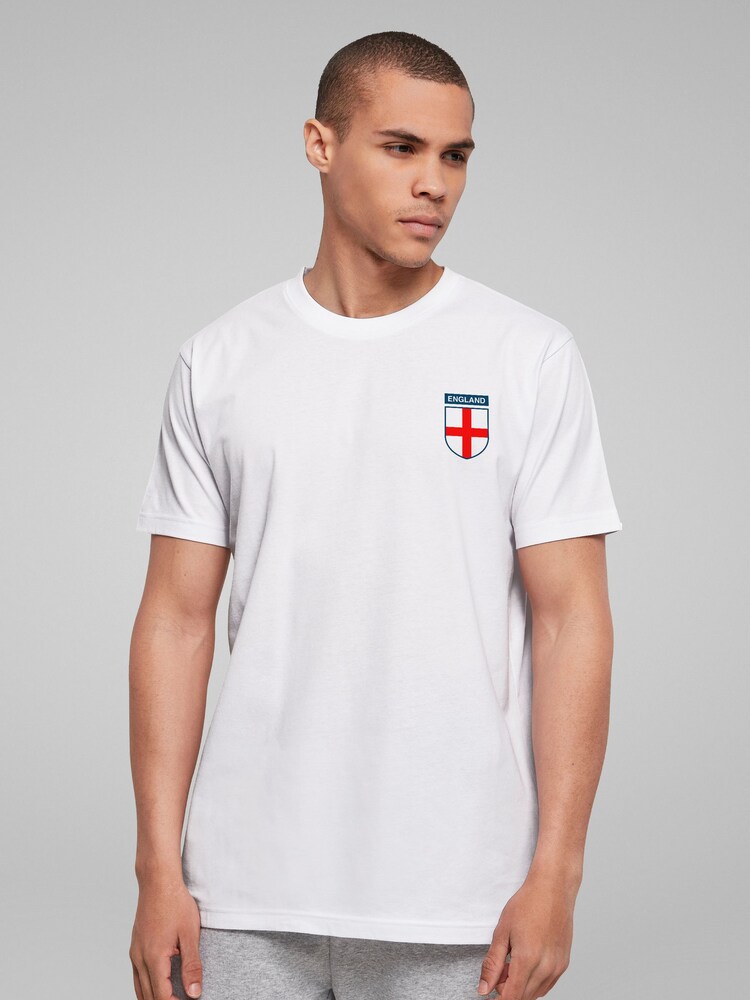 All + Every White England Badge Pocket Print Euro Football T-Shirt - Image 2 of 4