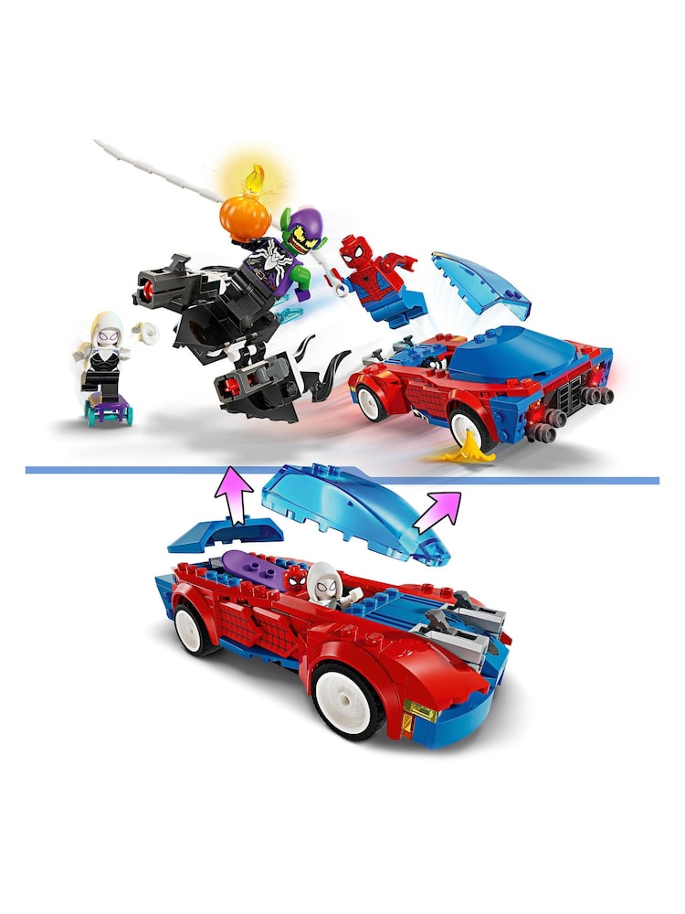 Lego Marvel Spider Man Race Car  Venom Green Goblin - Image 5 of 8