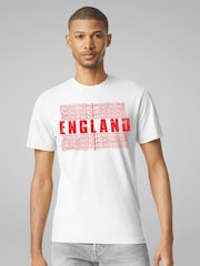 All + Every White England Cascade Flag Red T-Shirt - Image 1 of 4