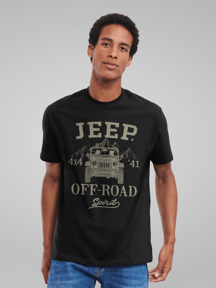 All + Every Black Jeep 4x4 Off Road Spirit T-Shirt - Image 1 of 4