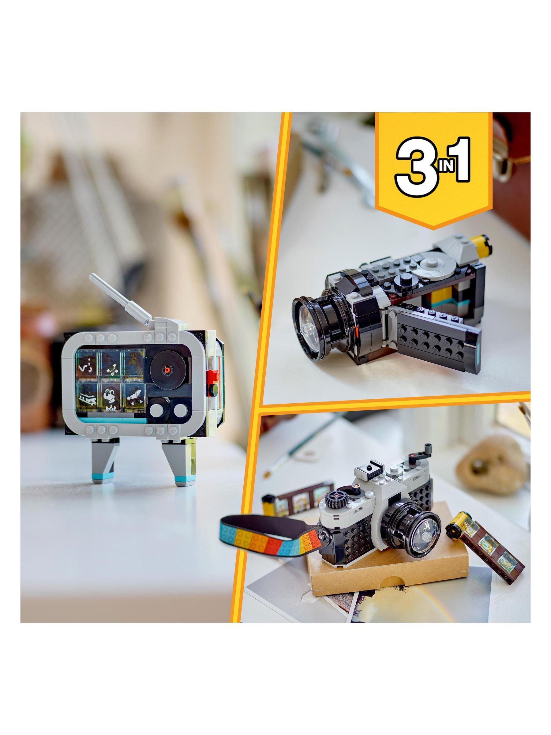 Buy LEGO Creator 3 in 1 Retro Camera Toy 31147 from Next Romania