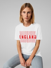 All + Every White England Cascade Flag Red T-Shirt - Image 2 of 4