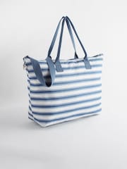 Blue Stripe Foldaway Bag - Image 2 of 9