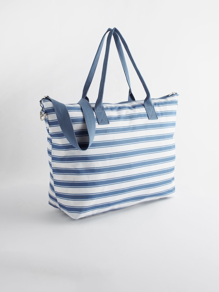 Blue Stripe Foldaway Bag - Image 2 of 9
