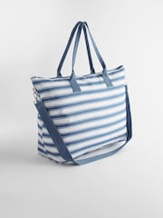 Blue Stripe Foldaway Bag - Image 3 of 9