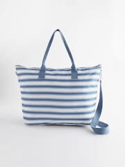 Blue Stripe Foldaway Bag - Image 4 of 9