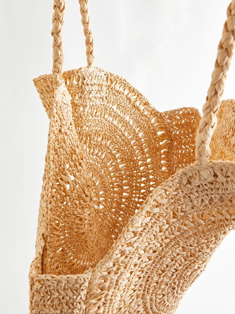 Natural Straw Circle Shoulder Bag - Image 9 of 9