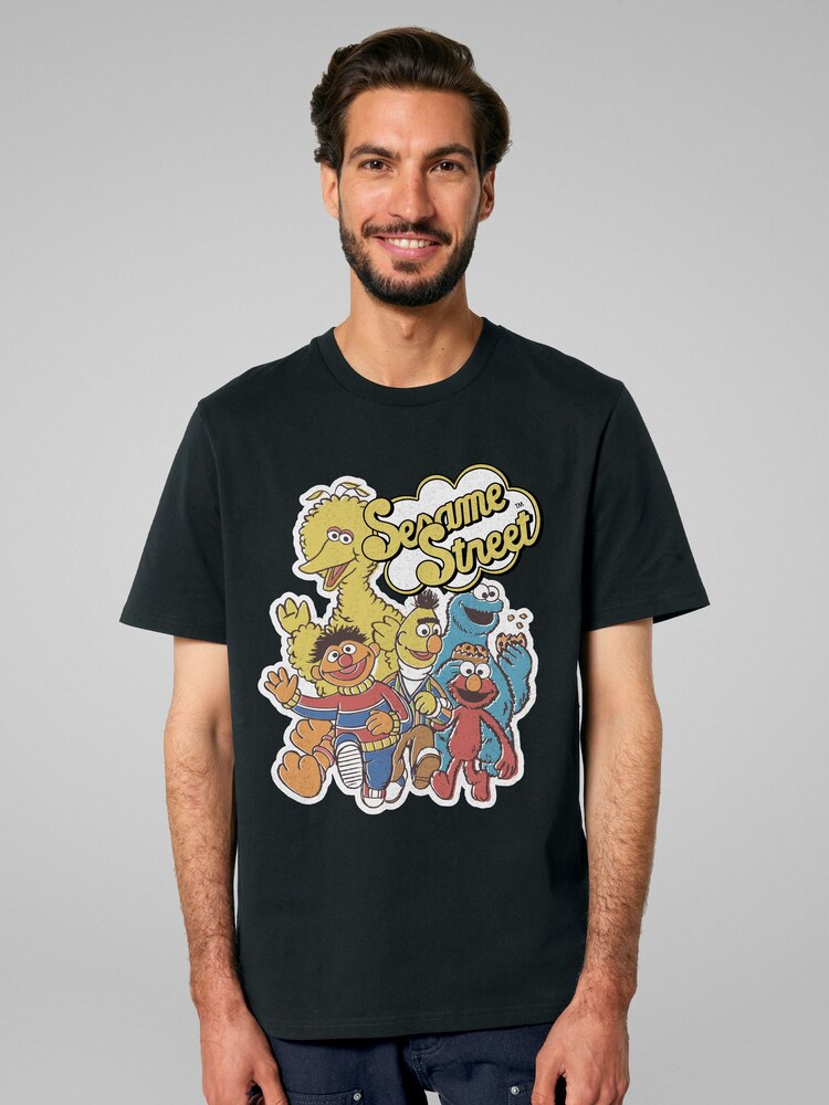 All + Every Black Sesame Street Characters Group Photo T-Shirt - Image 1 of 4