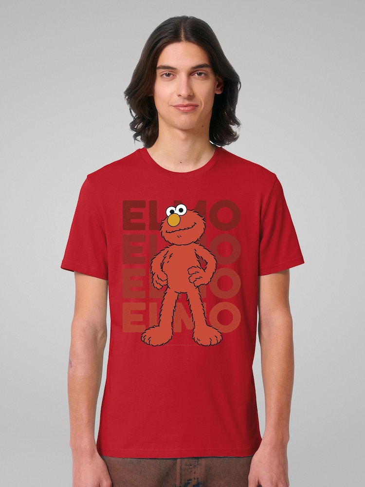 All + Every Red Sesame Street Elmo Strikes A Pose T-Shirt - Image 1 of 4
