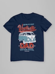 All + Every Blue Volkswagen World's Most Vantastic Dad Father's Day T-Shirt - Image 3 of 4