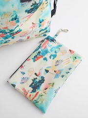 Multi Colour Beach Scene Foldaway Bag - Image 11 of 12