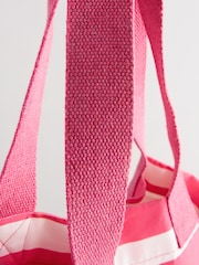 Pink Stripe Beach 100% Cotton Bag - Image 6 of 7