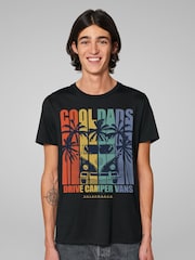 All + Every Black Volkswagen Cool Dads Drive Campervans T-Shirt - Image 1 of 4