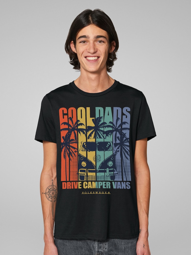 All + Every Black Volkswagen Cool Dads Drive Campervans T-Shirt - Image 1 of 4