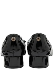 Lotus Black Low Heel Court Shoes - Image 3 of 4