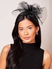 Lipsy Black Rose Fascinator Headband - Image 1 of 2