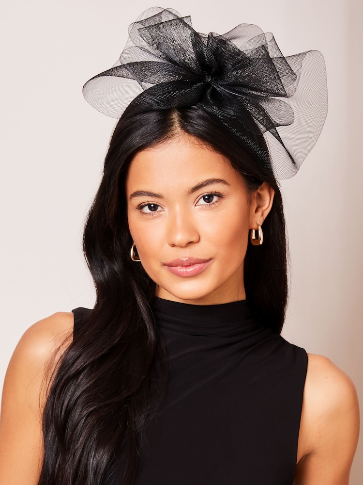 Lipsy Black Rose Fascinator Headband - Image 1 of 2