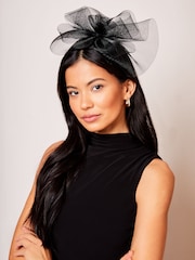 Lipsy Black Rose Fascinator Headband - Image 2 of 2