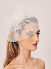 Lipsy Ivory White Rose Fascinator Headband - Image 1 of 4