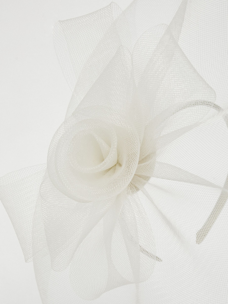 Lipsy Ivory White Rose Fascinator Headband - Image 4 of 4