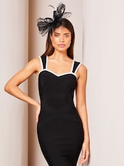 Lipsy Black Diamante Bow Fascinator Headband - Image 2 of 4