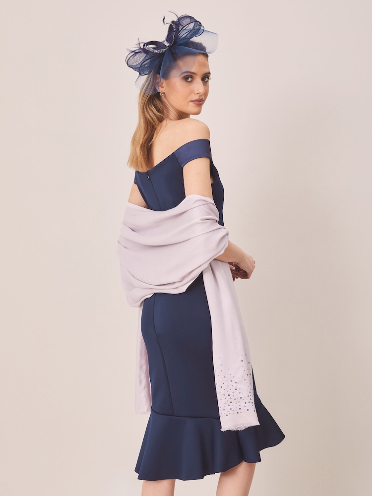 Lipsy Navy Blue Diamante Bow Fascinator Headband - Image 2 of 4