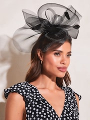 Lipsy Black Oversized Fascinator Headband - Image 2 of 4