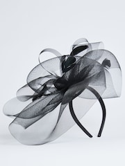 Lipsy Black Oversized Fascinator Headband - Image 3 of 4
