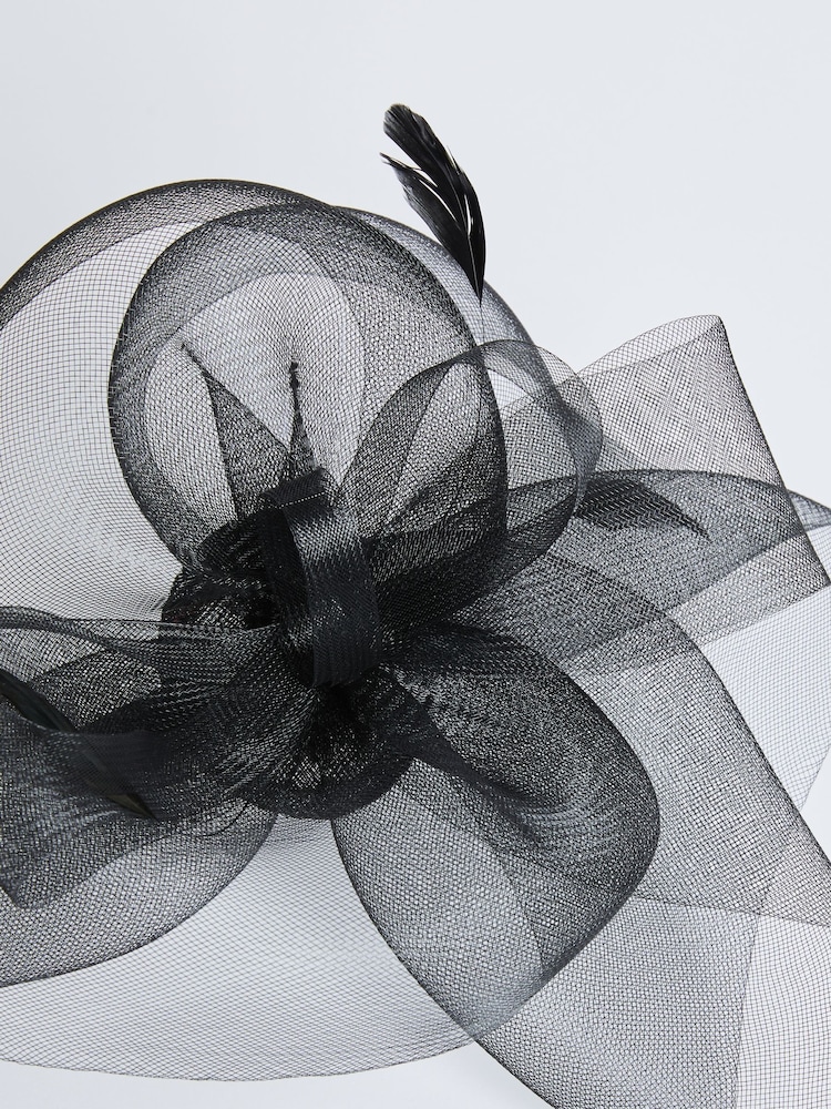 Lipsy Black Oversized Fascinator Headband - Image 4 of 4