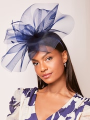 Lipsy Navy Blue Oversized Fascinator Headband - Image 1 of 4