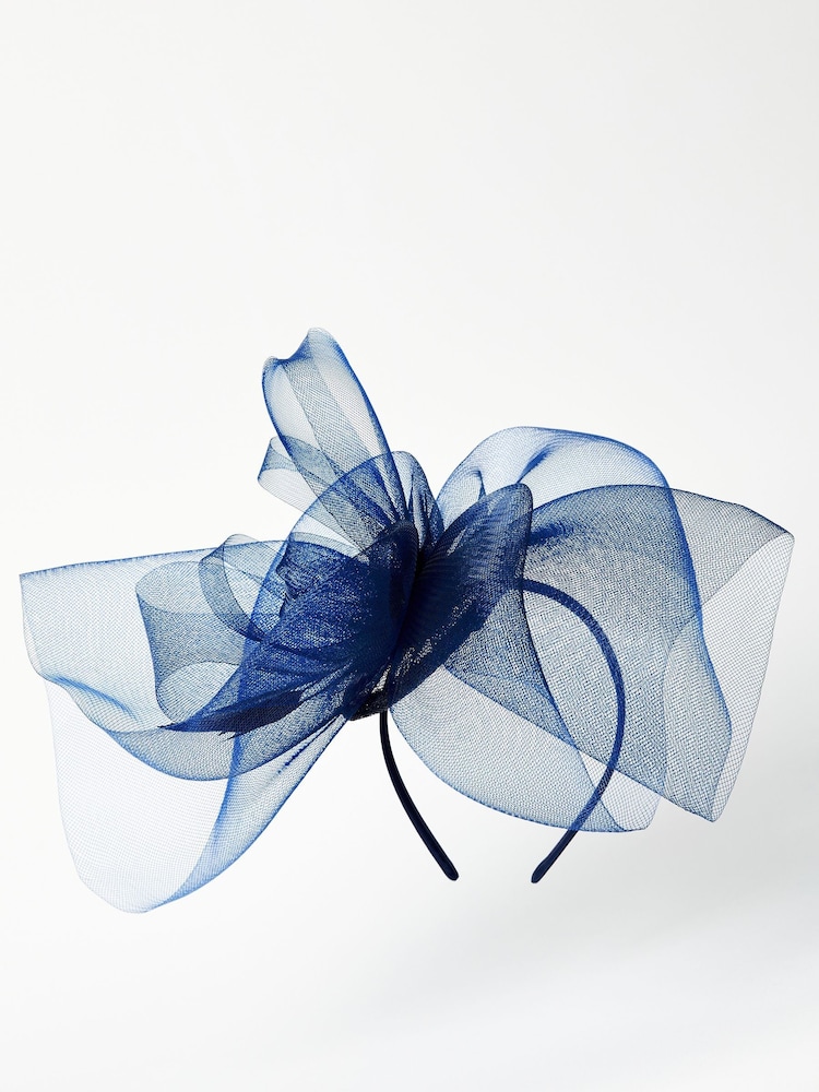 Lipsy Navy Blue Oversized Fascinator Headband - Image 4 of 4 Lipsy Navy Blue Oversized Fascinator Headband - Image 4 of 4