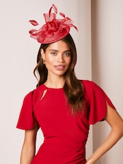 Lipsy Red Round Disc Fascinator Headband - Image 2 of 4