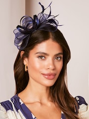 Lipsy Navy Blue Bow Fascinator Headband - Image 1 of 4